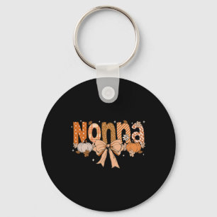 Nonna Pumpkin Fall Coquette Bow Thanksgiving Mum W Key Ring