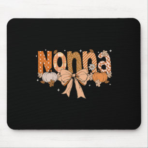 Nonna Pumpkin Fall Coquette Bow Thanksgiving Mum W Mouse Pad