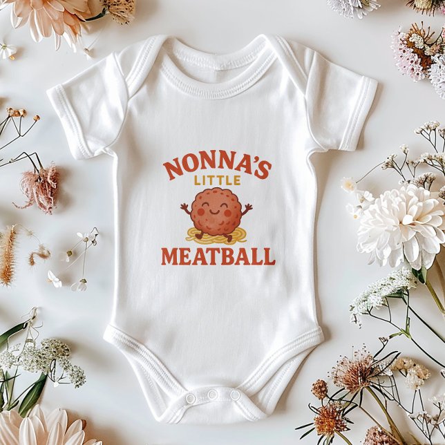 Nonna’s Little Meatball Baby | Cute Italian gift Baby Bodysuit (Creator Uploaded)