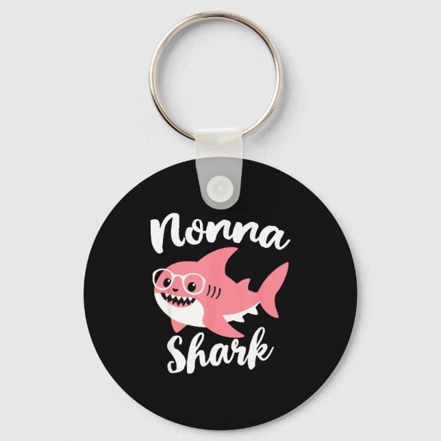 Nonna Shark Mother's Day Grandma Funny  Key Ring (Front)