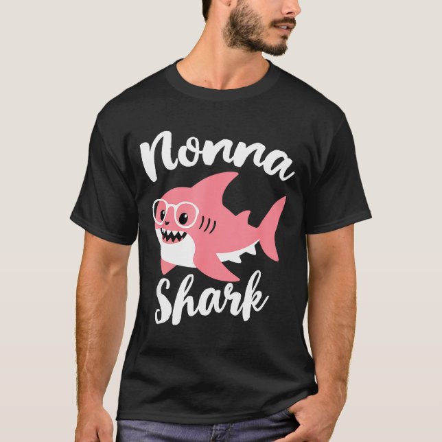 Nonna Shark Mother's Day Grandma Funny  T-Shirt (Front)