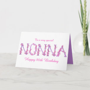 Nonna watercolor Orchid custom Card