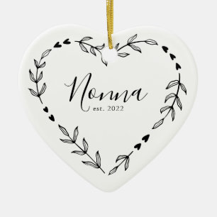 Nonna Year Est. Christmas Ceramic Ornament