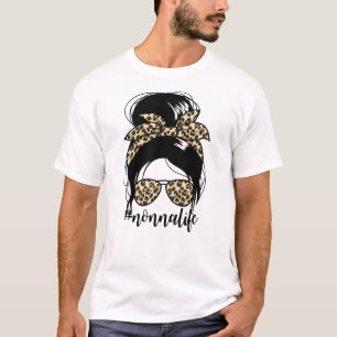 Nonnalife Messy Bun Mother's Day Grandma Nonna T-Shirt