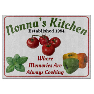 Nonna's Kitchen Glass Cutting Board
