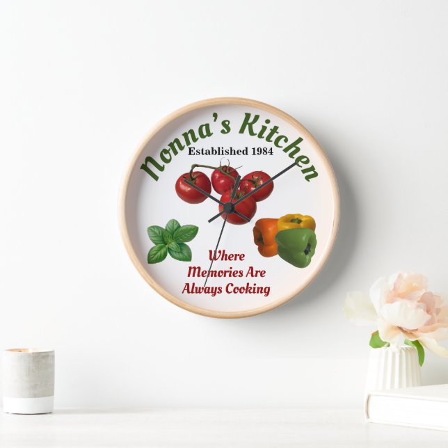 Nonna's Kitchen Wall Clock (Home)
