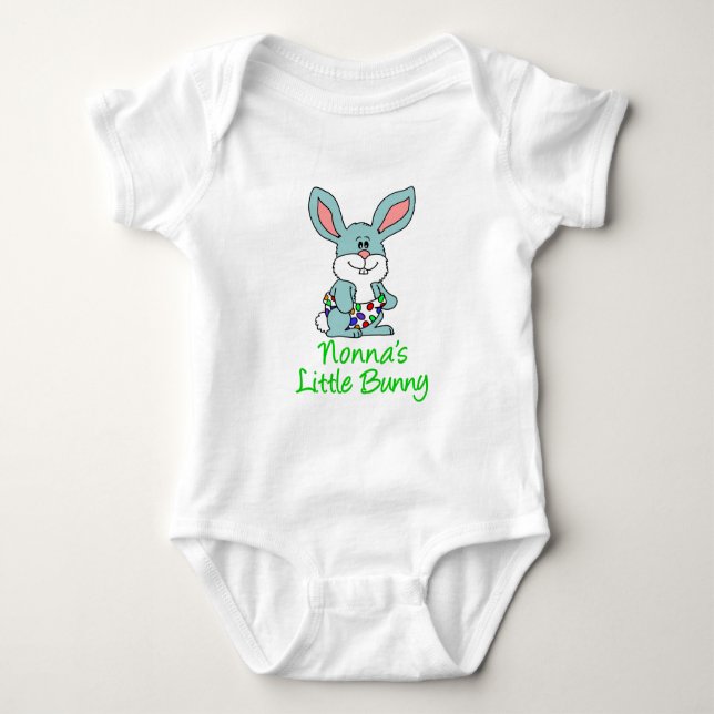Nonna's Little Bunny Baby Bodysuit (Front)