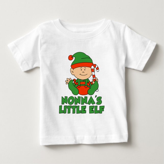 Nonna's Little Elf Baby T-Shirt (Front)