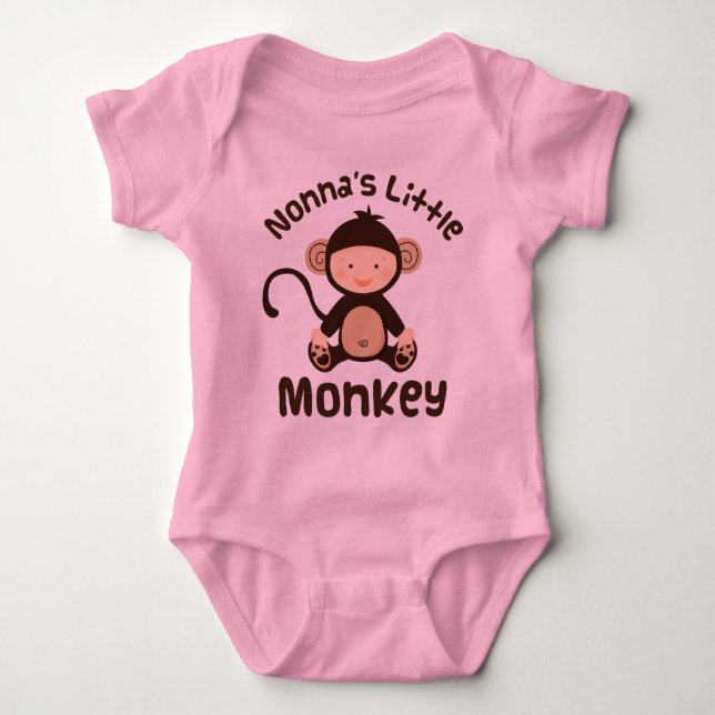 Nonnas Little Monkey Baby Bodysuit (Front)