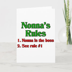 Nonna's Rules Holiday Card