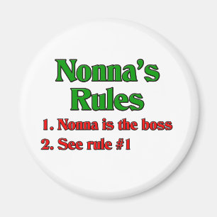 Nonna's Rules Magnet