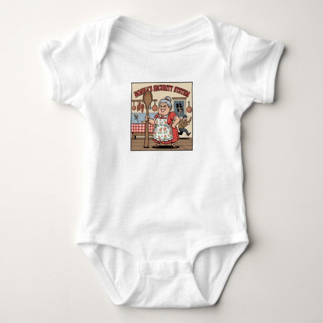 Nonna's Security System Baby Bodysuit (Front)