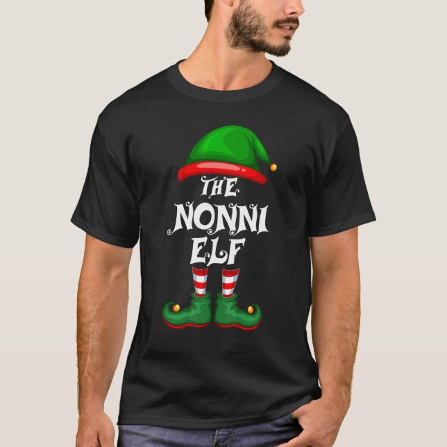 Nonni Elf Matching Family Group Christmas Party Pa T-Shirt (Front)