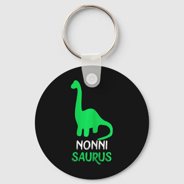 Nonni-saurus Funny Dino Dinosaur Nonnisaurus  Key Ring (Front)