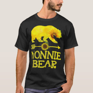 Nonnie Bear Mothers Day Sunflower Family Gift  T-Shirt