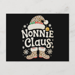 Nonnie Claus Leopard Christmas Matching Family Holiday Postcard