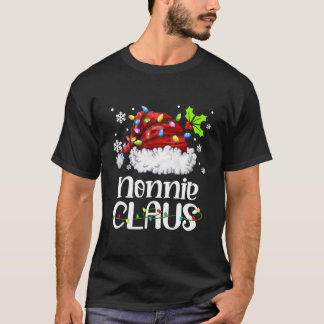 Nonnie Claus Santa Hat Christmas Light Xmas T-Shirt