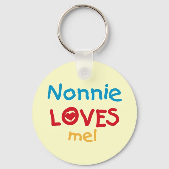 Nonnie Loves Me Tshirts and Gifts Key Ring (Front)