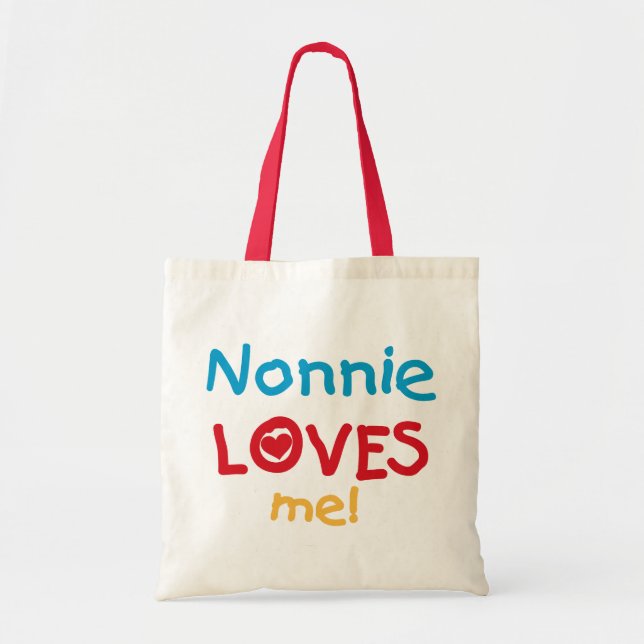 Nonnie Loves Me Tshirts and Gifts Tote Bag (Front)