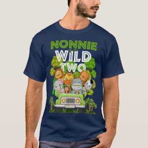 Nonnie Of The Wild Two Zoo Truck Birthday Safari J T-Shirt