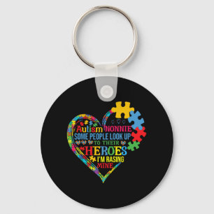 Nonnie Raising Hero Mothers Day Autism Nonnie Fami Key Ring