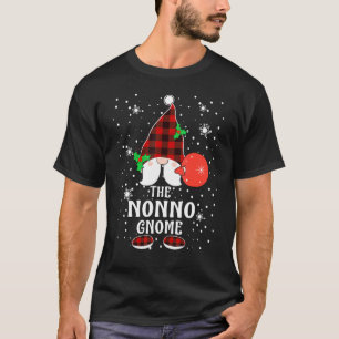 Nonno Gnome Buffalo Plaid Matching Family Christma T-Shirt