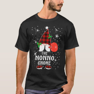 Nonno Gnome Buffalo Plaid Matching Family Christma T-Shirt