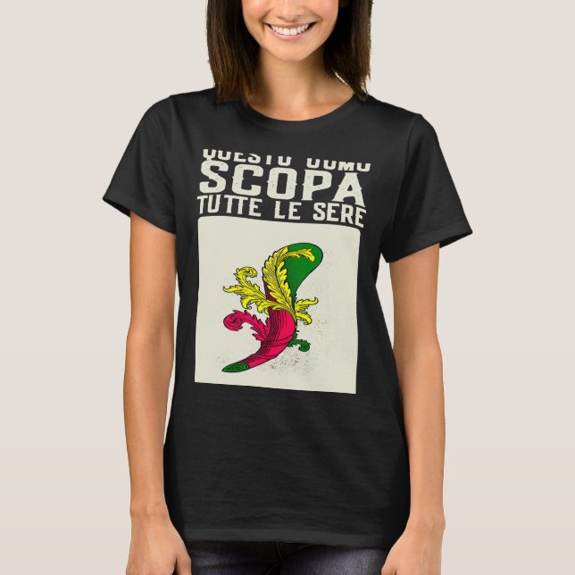 Nonno Grandpa Scopa Italian Card Game Scopa Cards T-Shirt (Front)