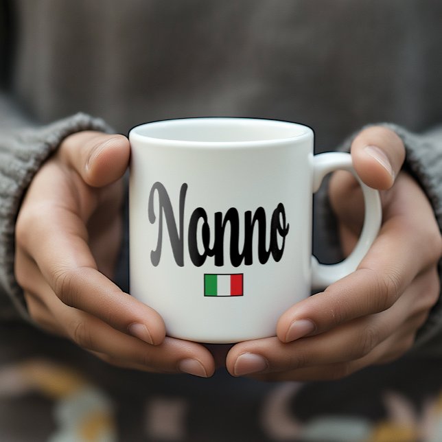 Nonno Italian Flag Mug - Grandfather Grandpa (Nonno Italian Flag Mug - Thoughtful Gift for Italian Grandfather)