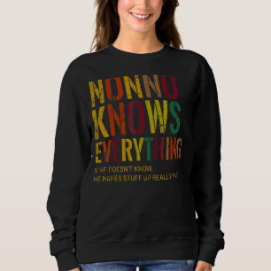 Nonno Knows Everything Grandpa Father's Day Sweatshirt