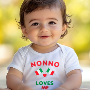 Nonno Loves Me Italian Baby Bodysuit