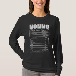 Nonno Nutrition Facts Fathers Day Grandpa Men T-Shirt