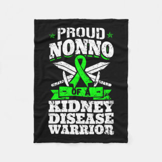 Nonno Of A Kidney Disease Warrior Awareness Grandp Fleece Blanket