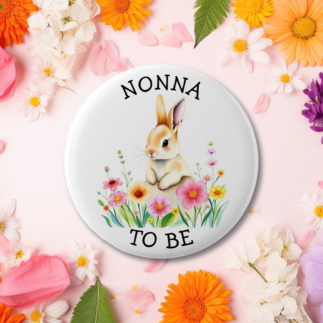 Nonno to be | Woodland Themed Baby Shower  6 Cm Round Badge (Creator Uploaded)
