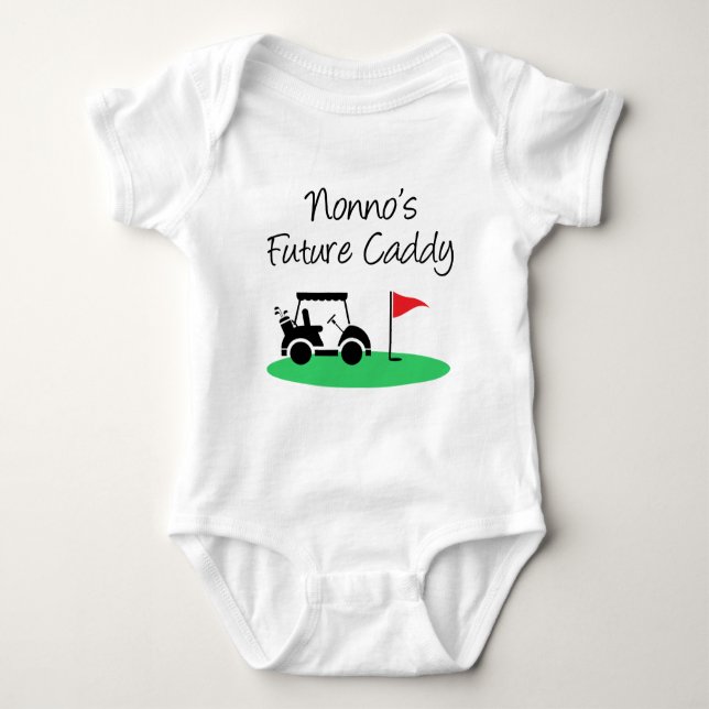 Nonno's Future Caddy Italian Grandchild Baby Bodysuit (Front)