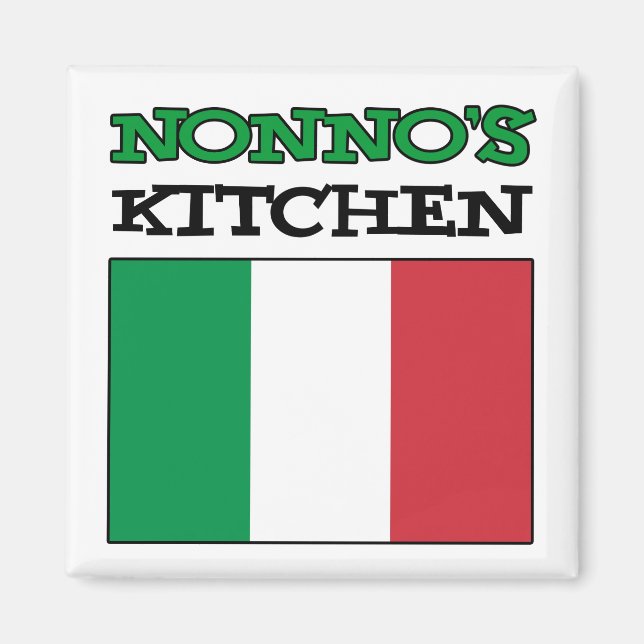 Nonno's Kitchen Italian Flag Magnet (Front)