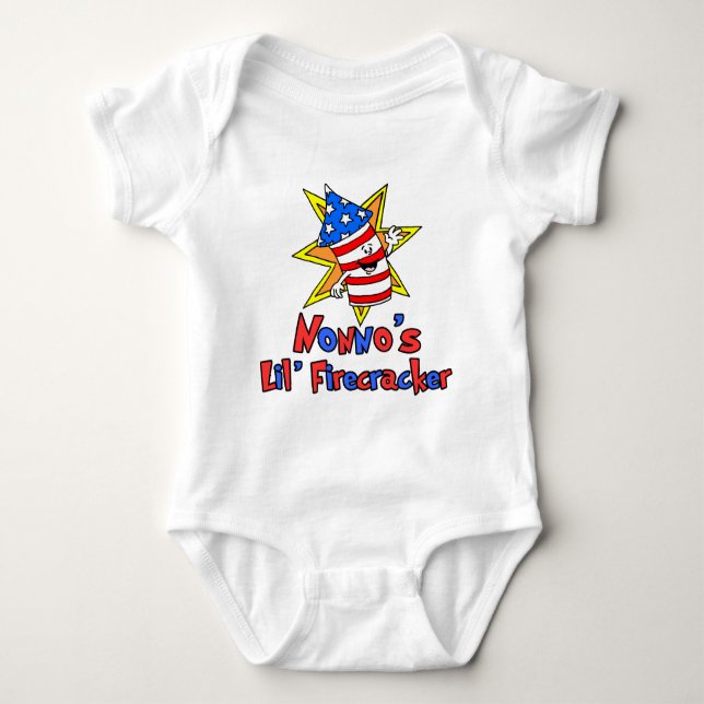 Nonno's Little Firecracker Baby Bodysuit (Front)