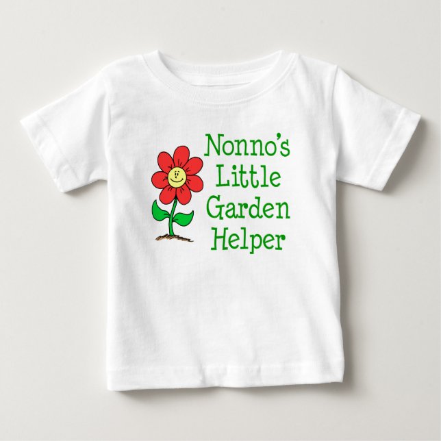 Nonno's Little Garden Helper Baby T-Shirt (Front)