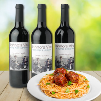 Nonno's Vino Salute  pace e longa vita  wine label