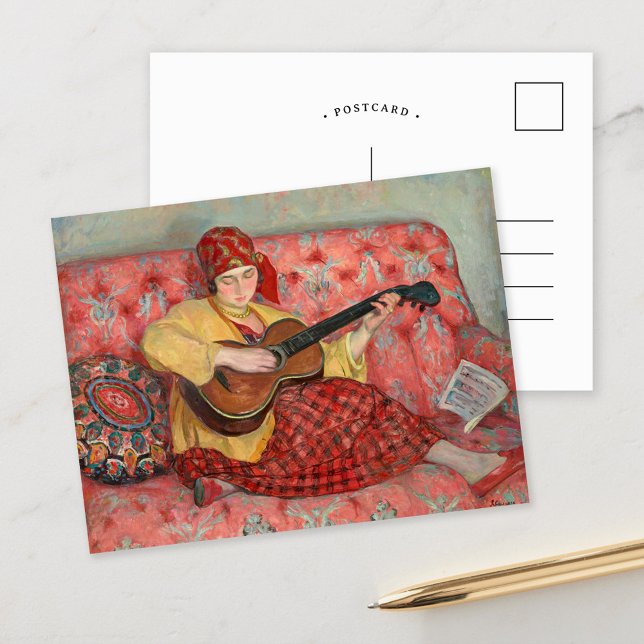 Nono à La Guitare | Henri Lebasque Postcard (Creator Uploaded)