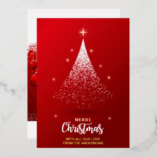 NONPHOTO CHRISTMAS GREET FESTIVE RED ELEGANT TREE 