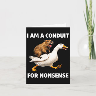 Nonsense conduit – funny animal ride for humour fa card