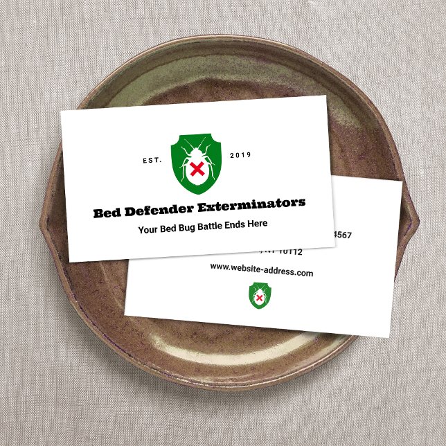 Nontoxic Bed Bug Exterminator Business Card (Creator Uploaded)