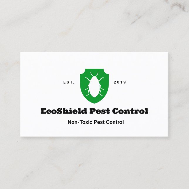 Nontoxic Pest Control Exterminator  Business Card (Front)