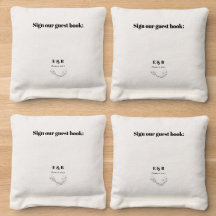 Nontraditional Wedding Guest Book Cornhole Bags