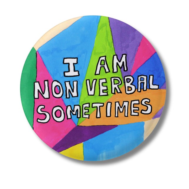 Nonverbal autism spectrum disorder ASD autistic 3 Cm Round Badge (Creator Uploaded)