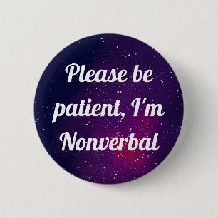 Nonverbal Customizable Galaxy Identity 6 Cm Round Badge