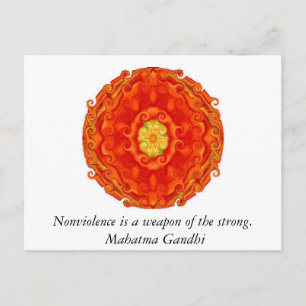Nonviolence is a weapon of the strong. - Gandhi Postcard