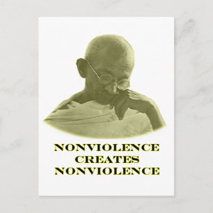 Nonviolence Yellow jGibney The MUSEUM Zazzle Postcard