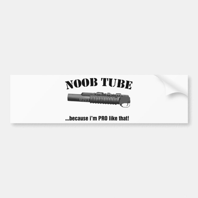 Noob Tube PRO Bumper Sticker (Front)